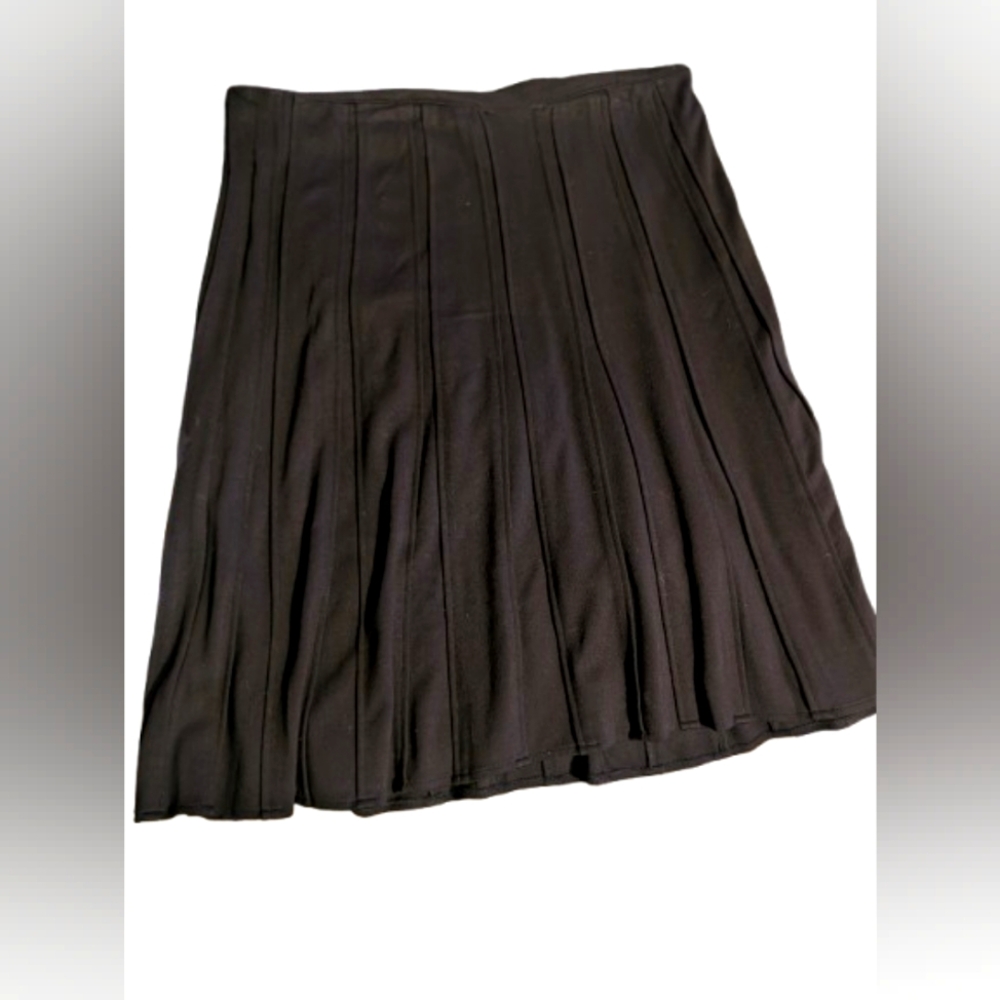 Alfani Black Pleated Midi Skirt
